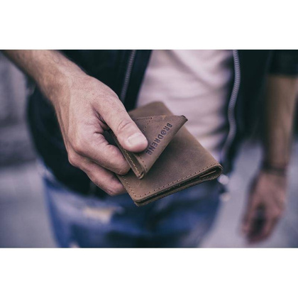 Szary portfel slim wallet BRØDRENE SW01 - min. zamówienie 20 / 50 / 100 szt.