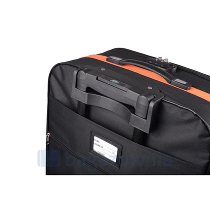 Duża walizka PELLUCCI RGL 652 L Czarna / Pomarańczowa