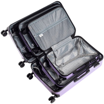 Zestaw 3 walizek WINGS TR059 L.PURPLE