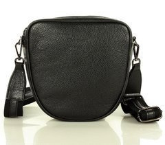 Torba skórzana na dwa zamki crossbody camera bag - MARCO MAZZINI czarny - min. zamówienie 20 / 50 / 100 szt.