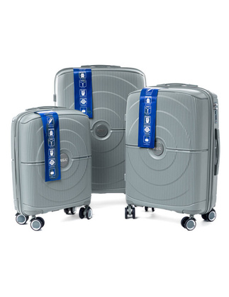 Zestaw 3 walizek KEMER RGL PP4 Srebrny