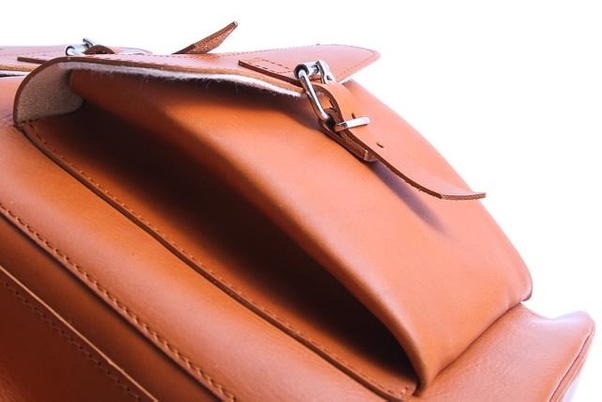 Ogromny plecak skórzany KEMER VOOC Vintage P40 Czarny