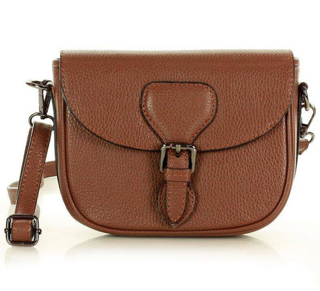 MARCO MAZZINI Skórzana torebka listonoszka na ramię saddle leather bag brąz - min. zamówienie 20 / 50 / 100 szt.