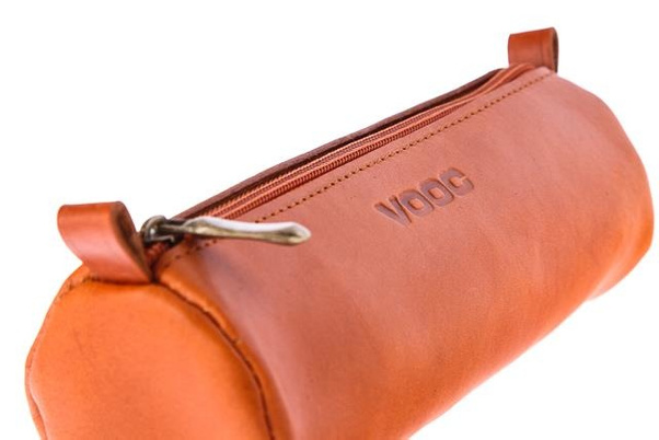 Duży okrągły piórnik Vintage P35 brąz