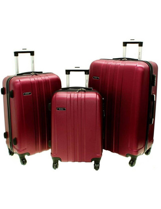 Zestaw 3 walizek PELLUCCI RGL 740 Bordowe