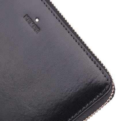 Portfel damski skórzany KEMER D48 Czarny - min. zamówienie 20 / 50 / 100 szt.