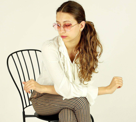 Okulary przeciwsłoneczne MAZZINI CAT EYE różowe - min. zamówienie 20 / 50 / 100 szt.