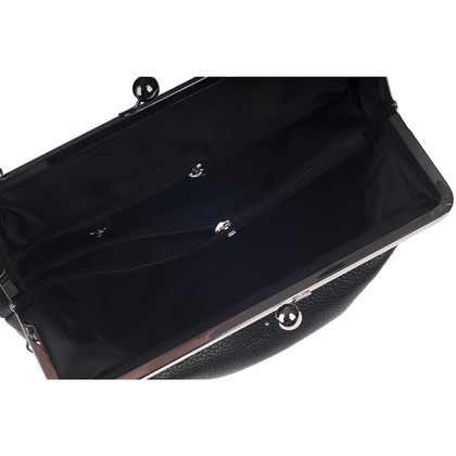 Torebka damska skórzana KEMER R198 Czarna lakierowana - min. zamówienie 20 / 50 / 100 szt.