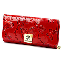 Portfel damski skórzany PELLUCCI BTE-122 czerwony