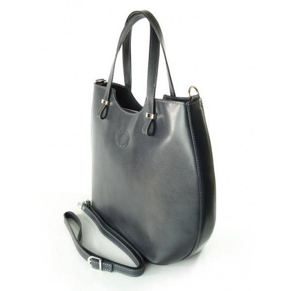 WŁOSKA TOREBKA SHOPPER BAG A4  SZARA - GRAFIT   SB4116G