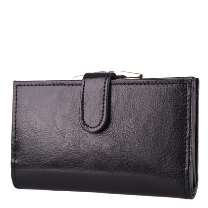 Portfel damski skórzany KEMER P13 Czarny  - min. zamówienie 20 / 50 / 100 szt.