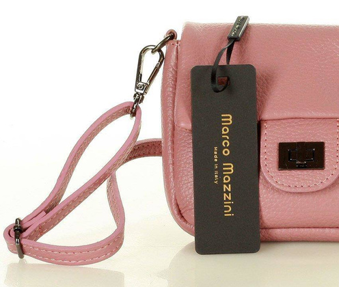 Mini torebka etui na telefon na pasku wizytowa listonoszka phone pouch - MARCO MAZZINI dusty róż - min. zamówienie 20 / 50 / 100 szt.