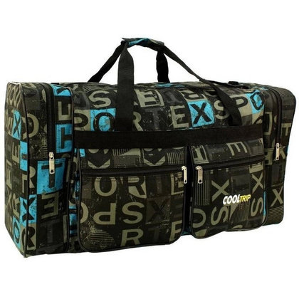 Torba podróżna podręczna PELLUCCI RGL M17 Czarno Szaro Turkusowa