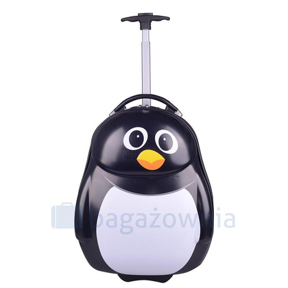 Walizka dziecięca KEMER RGL PINGWINEK Czarno Biała