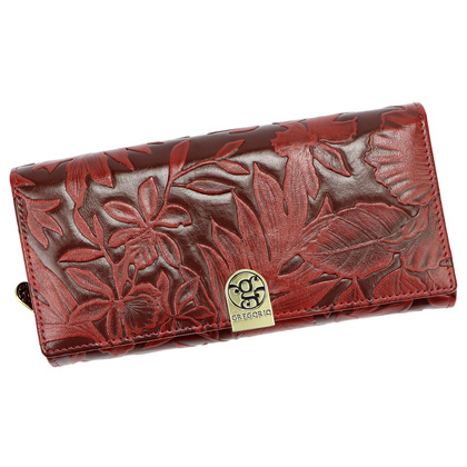 Duży portfel damski, skóra naturalna