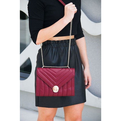 Torebka damska na łańcuszku KEMER SOLIER FB39 Bordowa - min. zamówienie 20 / 50 / 100 szt.