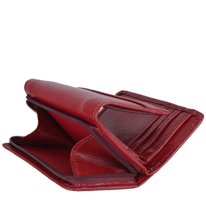 Portfel damski skórzany KEMER P14 Bordowy  - min. zamówienie 20 / 50 / 100 szt.