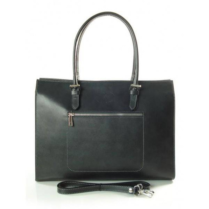 Teczka  Vera Pelle włoska pojemna A4  szara AVP17G