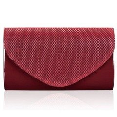 Torebka wizytowa z paskiem KEMER SOLIER F15B Bordowa - min. zamówienie 20 / 50 / 100 szt.