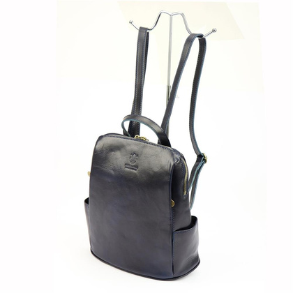 Plecak skórzany PELLUCCI 2002 Granatowy