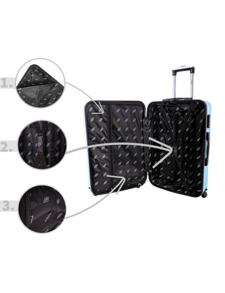 Duża walizka PELLUCCI RGL 663 L + KUFEREK PUDROWY RÓŻ