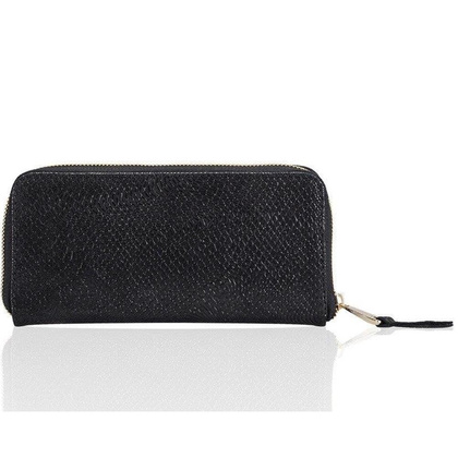 Portfel damski skórzany KEMER SOLIER P05 Czarny Wąż - min. zamówienie 20 / 50 / 100 szt.