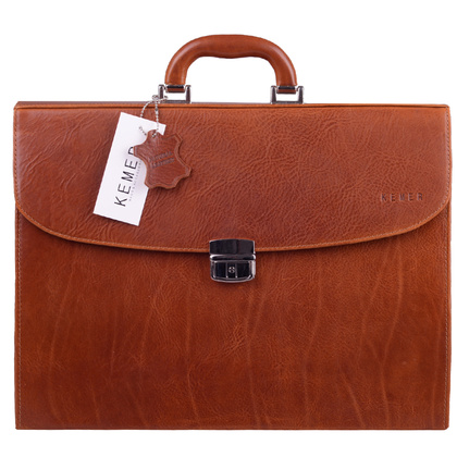 Teczka męska skórzana KEMER B 809/J-16-S1-231 Jasny Brąz