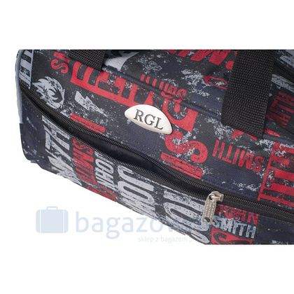 Torba podróżna podręczna PELLUCCI RGL NOG Czarno Szaro Czerwona