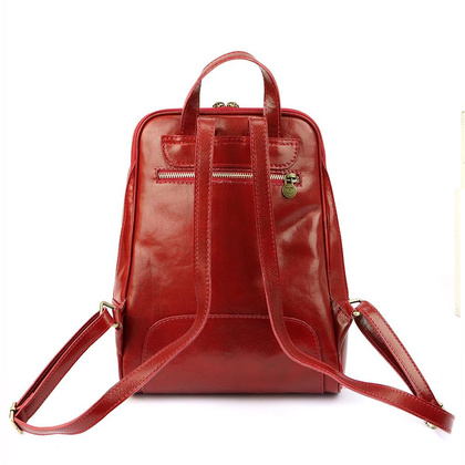 Plecak damski skórzany KEMER 2001 Czerwony