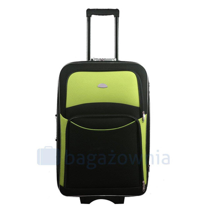 Duża walizka PELLUCCI RGL 773 L Czarno Zielona