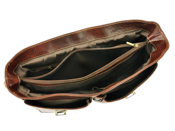 Teczka męska skórzana KEMER ART.2 Brązowa