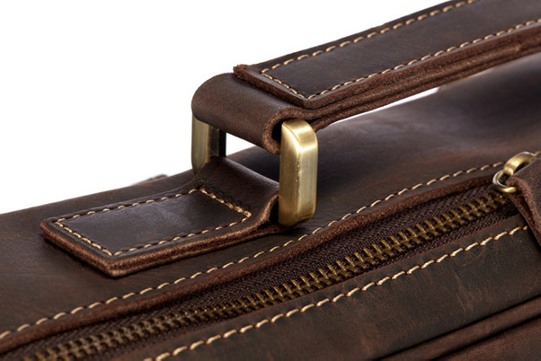 Torba skórzana na laptop 15,6" KEMER VOOC XC1 Czekoladowy brąz