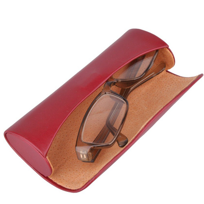 Etui na okulary skórzane KEMER OK2 Bordo - min. zamówienie 20 / 50 / 100 szt.