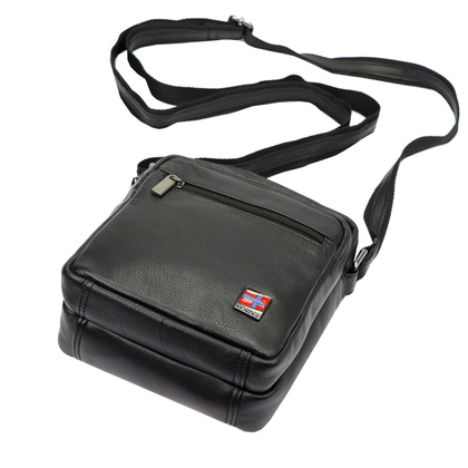 Klasyczna saszetka męska z naturalnej skóry licowej 