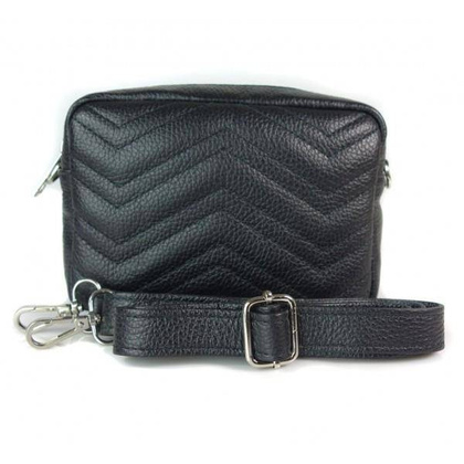 Włoska listonoszka, nerka, przewieszka  Vera Pelle Czarna VP1146N