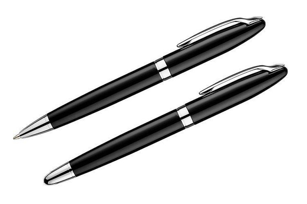 Zestaw piśmienniczy KEMER TEXAS Czarno Srebrny