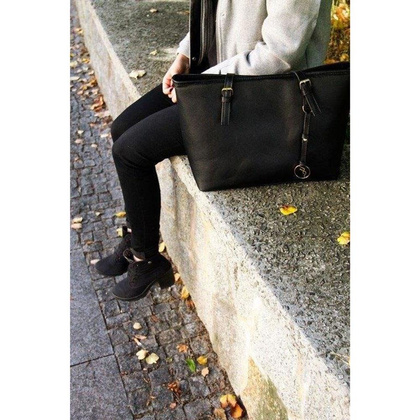 Torebka damska skórzana KEMER SOLIER LUNA Czarna - min. zamówienie 20 / 50 / 100 szt.