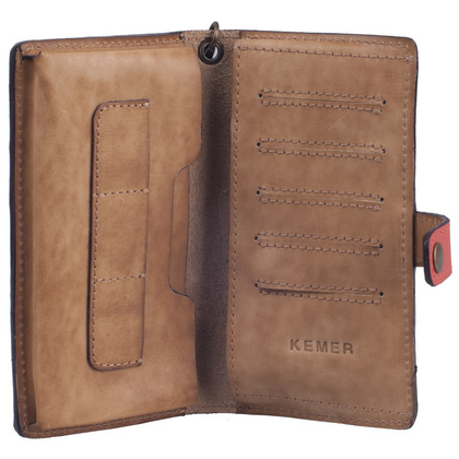 Portfel damski skórzany KEMER R6 Brązowy - min. zamówienie 20 / 50 / 100 szt.
