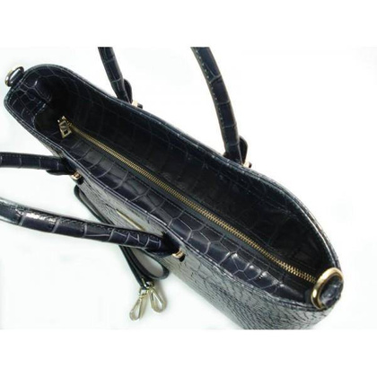 TOREBKI ALIGATOR GRAFIT WŁOSKA SKÓRA POJEMNA TECZKA KUFER A4  TA5044G2