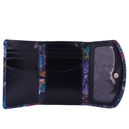 Portfel damski skórzany KEMER 006D Granatowy - min. zamówienie 20 / 50 / 100 szt.