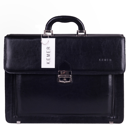 Teczka męska skórzana KEMER TS7-01-S2-1361 Czarna - min. zamówienie 20 / 50 / 100 szt.