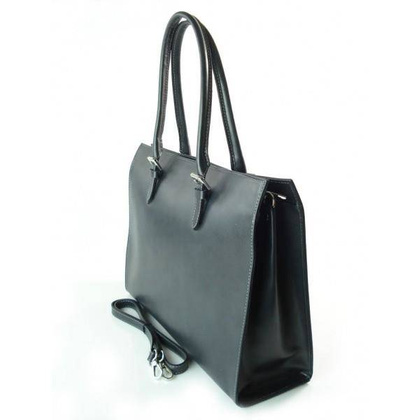 Teczka  Vera Pelle włoska pojemna A4  szara AVP17G