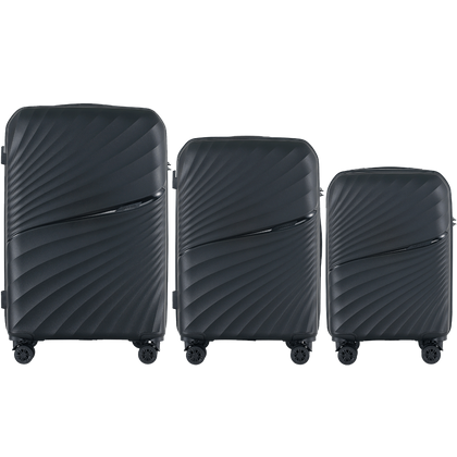 Zestaw 3 walizek WINGS HPE01-3 Czarny