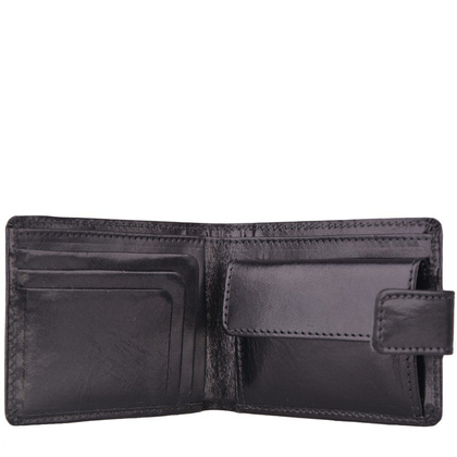 Portfel męski skórzany KEMER M 14 Czarny  - min. zamówienie 20 / 50 / 100 szt.