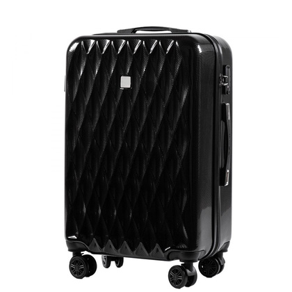 Średnia walizka WINGS PC190 M Czarna