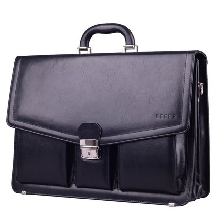 Teczka męska skórzana KEMER B 621/J-01-S1-231 Czarna