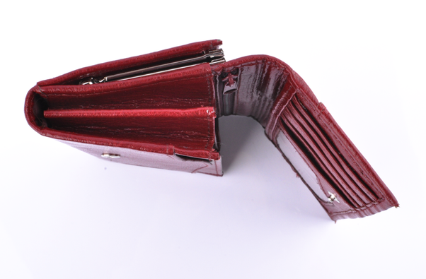 Portfel damski skórzany KEMER P15 Bordowy - min. zamówienie 20 / 50 / 100 szt.