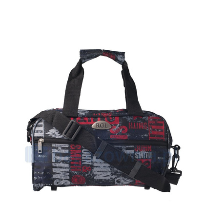 Torba podróżna podręczna PELLUCCI RGL NOG Czarno Szaro Czerwona