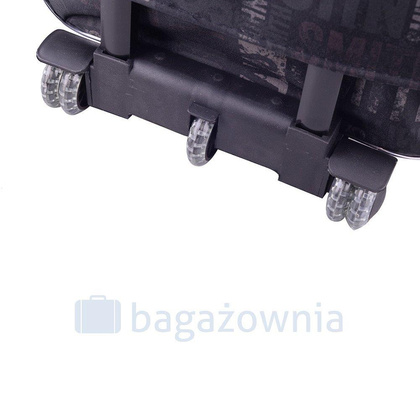 Mała kabinowa walizka PELLUCCI RGL 773 S Czarno Szara