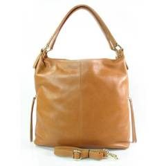 DUŻY PIĘKNY WOREK  VERA PELLE  POJEMNY ZAMKI A4  WŁOSKA TORBA  CAMEL  W678C KEMER